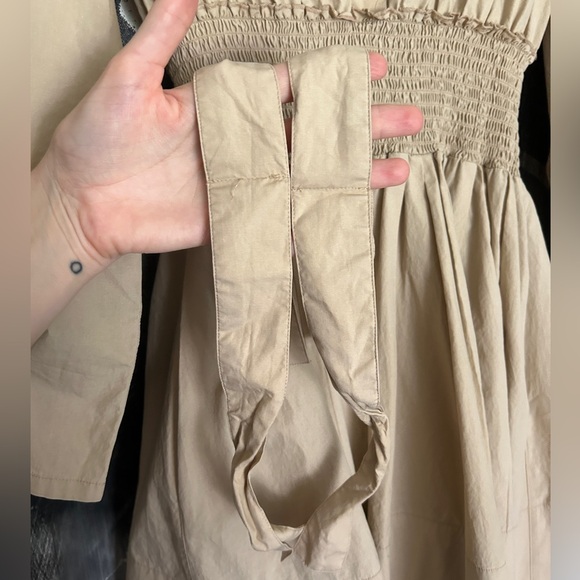 Maje Ralix Tie-Cuff Shirt Dress - Smocked Waist - Size 3 - Picture 9 of 14